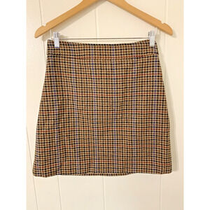 J. Crew Wool Skirt Womens Size 4 The Pencil Skirt Houndstooth Lined Back Zip
